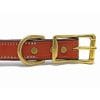 K-9 Komfort 1" Premium Deluxe Tan Skirting with Light Buffalo Liner Leather Collar